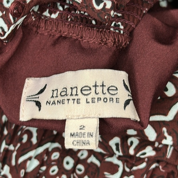 Nanette Lepore Mock Neck Sleeveless Sheath Dress with Pleated Skirt 2 - Picture 7 of 11